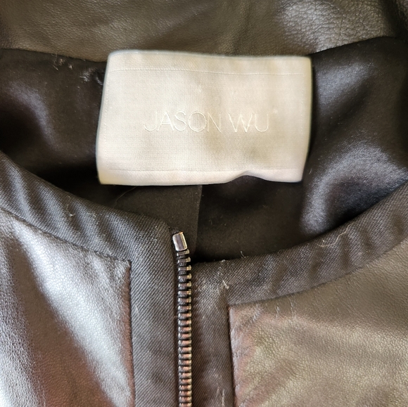 Jason Wu Leather Lambskin Jacket, Size 8 - Picture 9 of 10